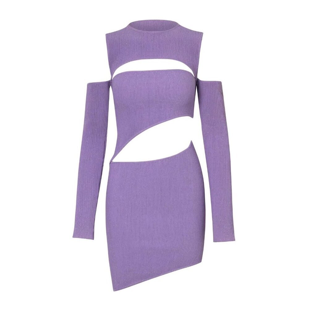 Baobab Violeta Knit Mini Dress Violet Purple Womens Size Small - Picture 5 of 14